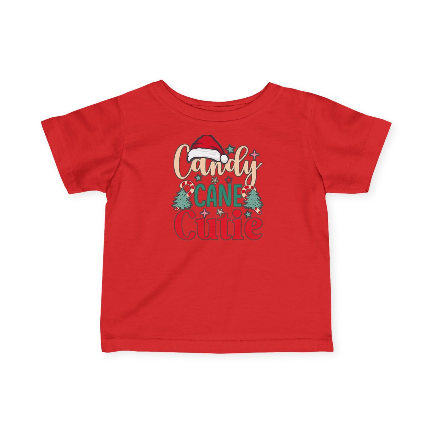 Infant Tee — "Candy Cane Cutie" Christmas Baby Holiday Shirt
