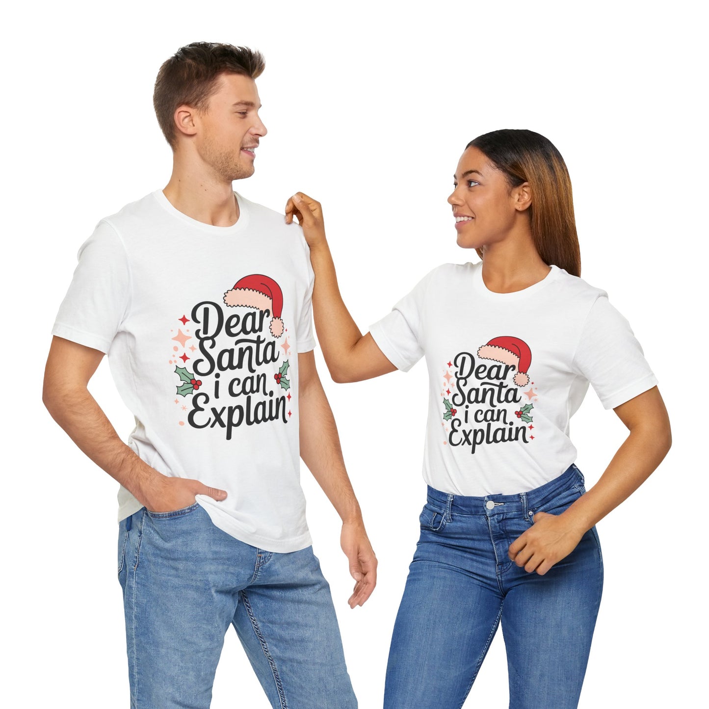 Dear Santa I Can Explain Unisex Boxed Tee