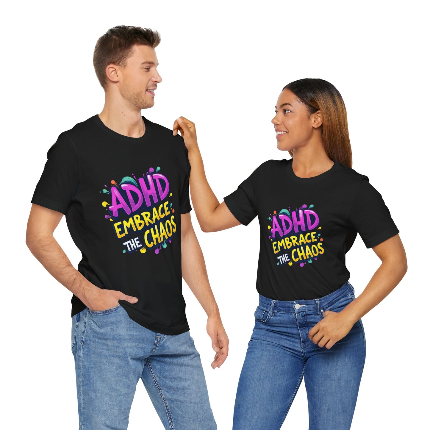 ADHD Embrace the Chaos! Unisex Boxed Tee