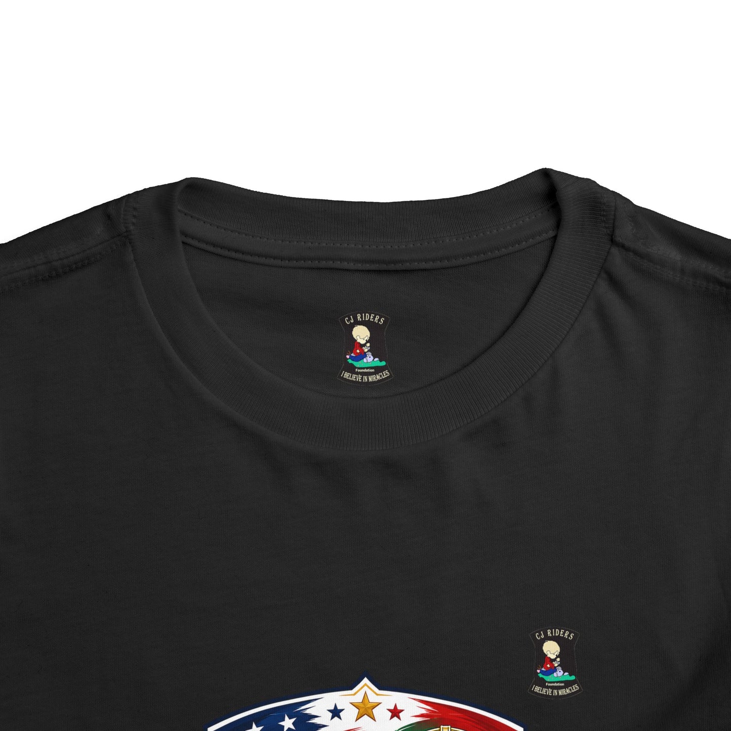 Toddler Tee - "United by Passion" USA & Portugal Flag Crest