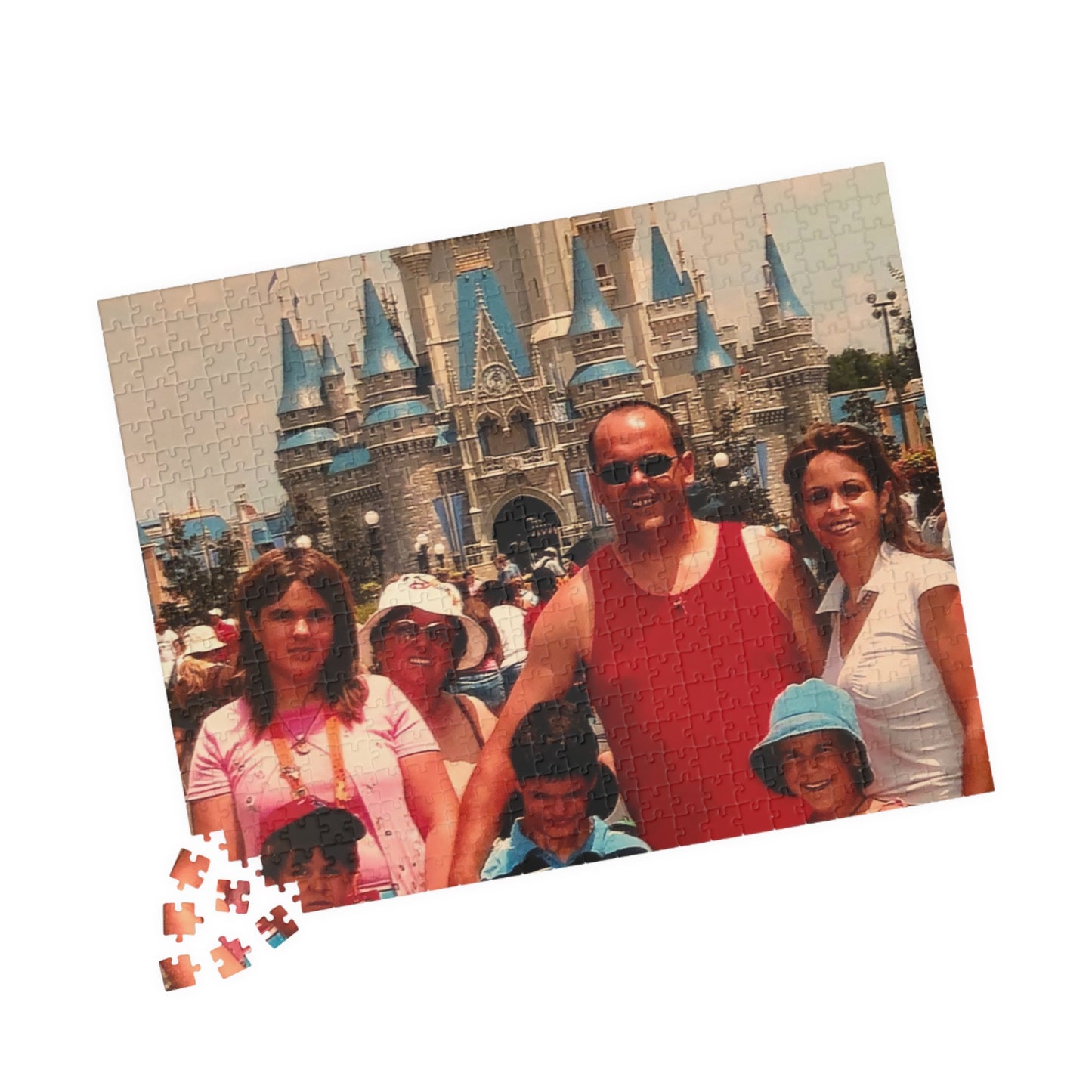 Magic Kingdom Family Photo Puzzle — Custom Vacation Jigsaw (110–1014 pcs)