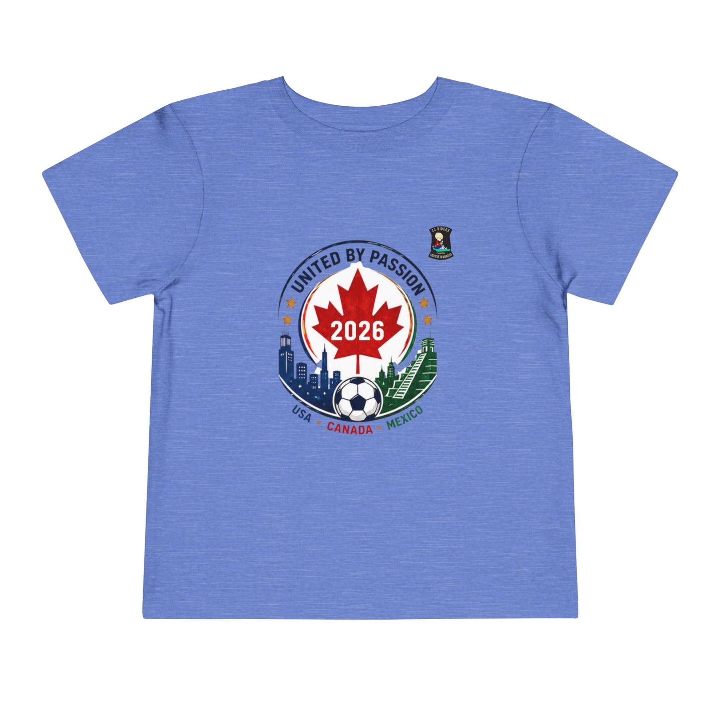 Toddler Tee — "United by Passion 2026" Canada Soccer Crest