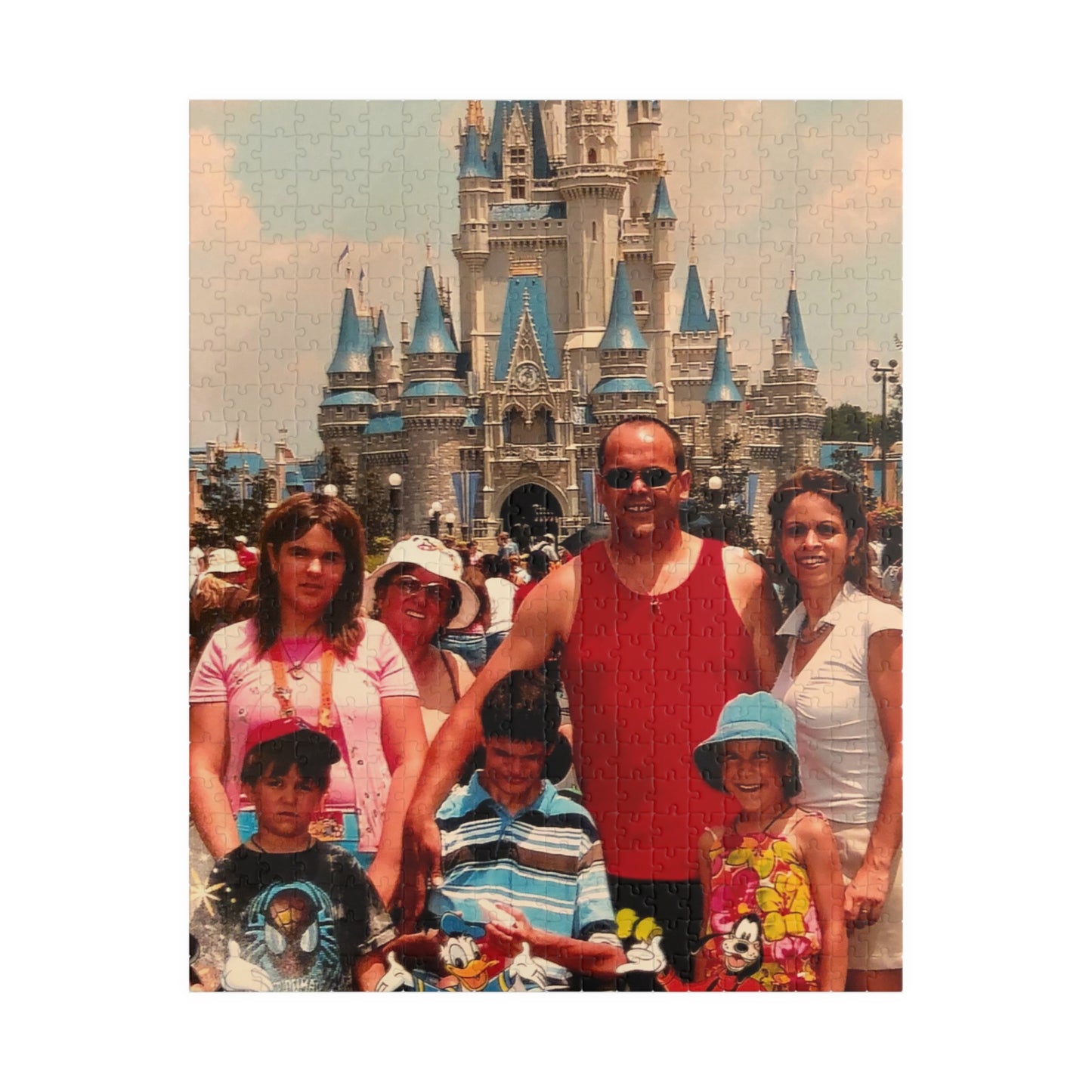 Magic Kingdom Family Photo Puzzle — Custom Vacation Jigsaw (110–1014 pcs)