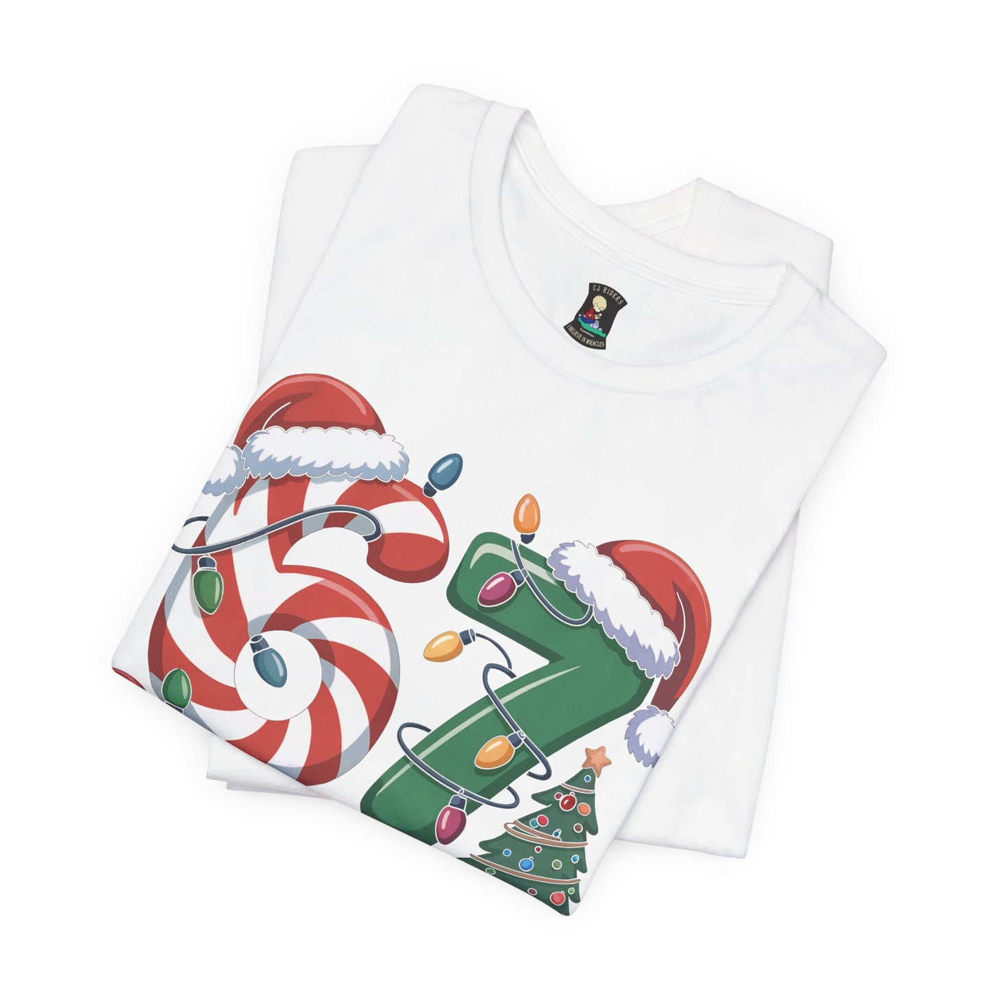 Christmas 67 Squad Unisex Tee — Holiday Candy Cane & Tree Graphic Shirt