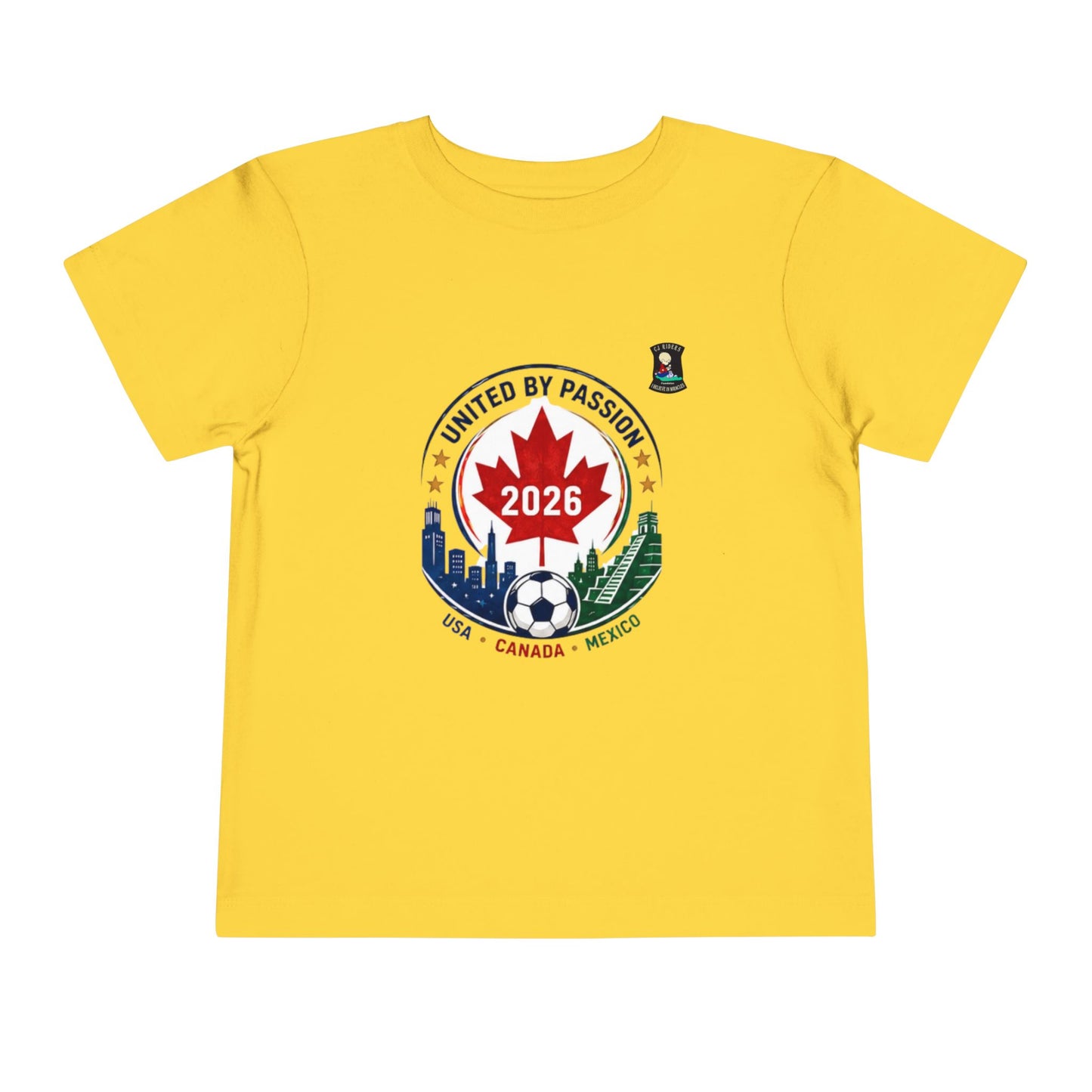 Toddler Tee — "United by Passion 2026" Canada Soccer Crest
