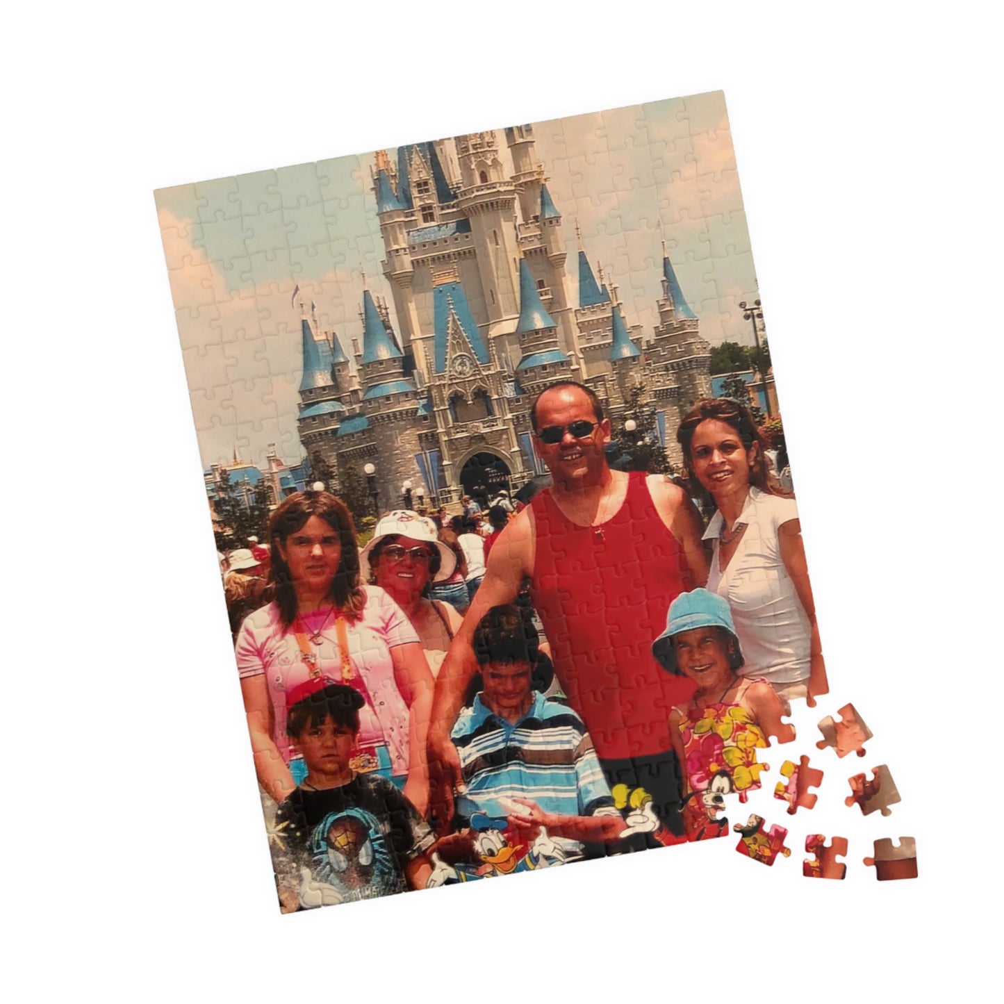 Magic Kingdom Family Photo Puzzle — Custom Vacation Jigsaw (110–1014 pcs)