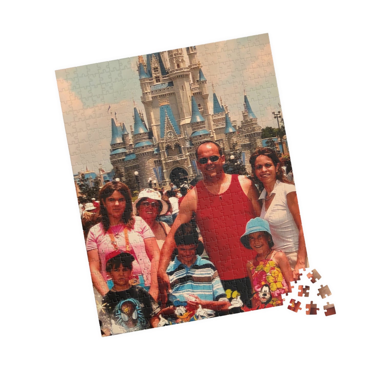 Magic Kingdom Family Photo Puzzle — Custom Vacation Jigsaw (110–1014 pcs)