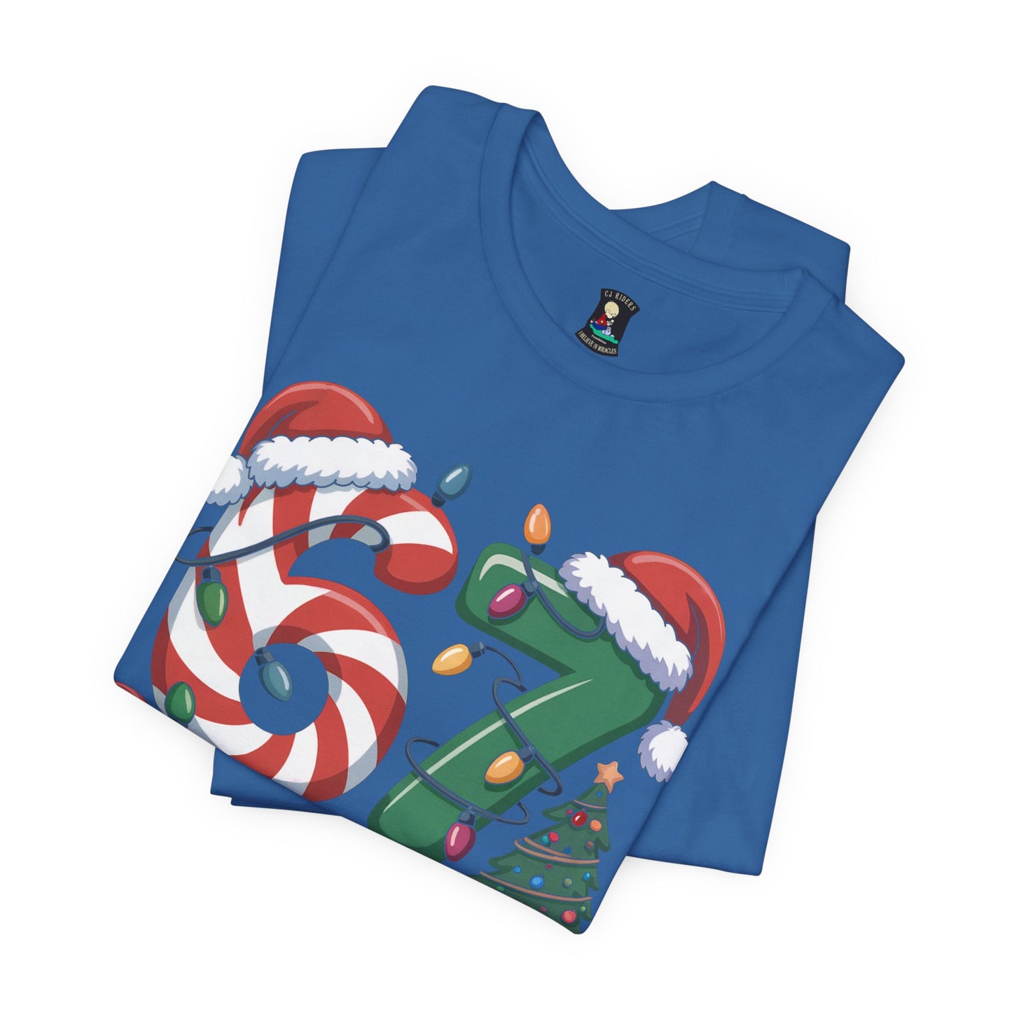 Christmas 67 Squad Unisex Tee — Holiday Candy Cane & Tree Graphic Shirt