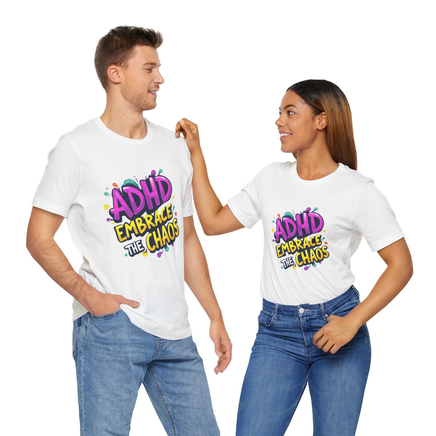 ADHD Embrace the Chaos! Unisex Boxed Tee