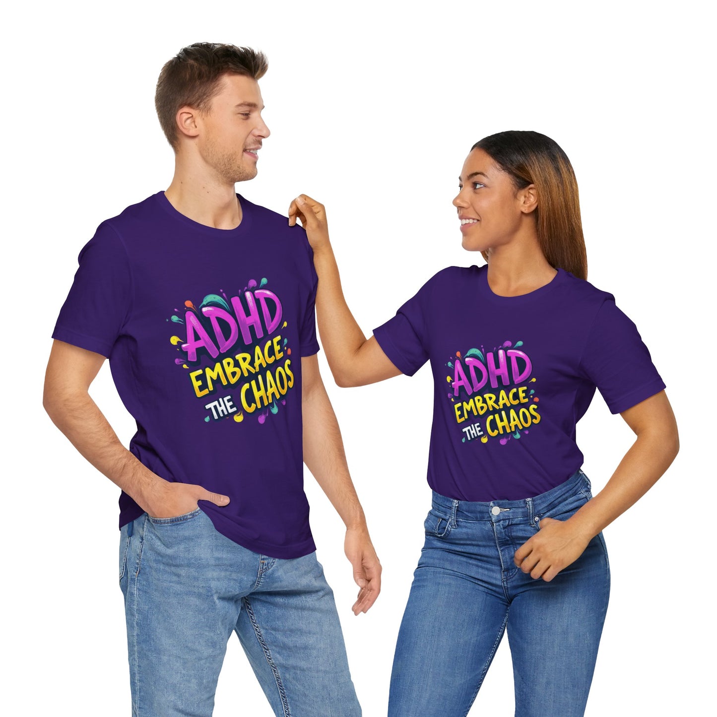 ADHD Embrace the Chaos! Unisex Boxed Tee