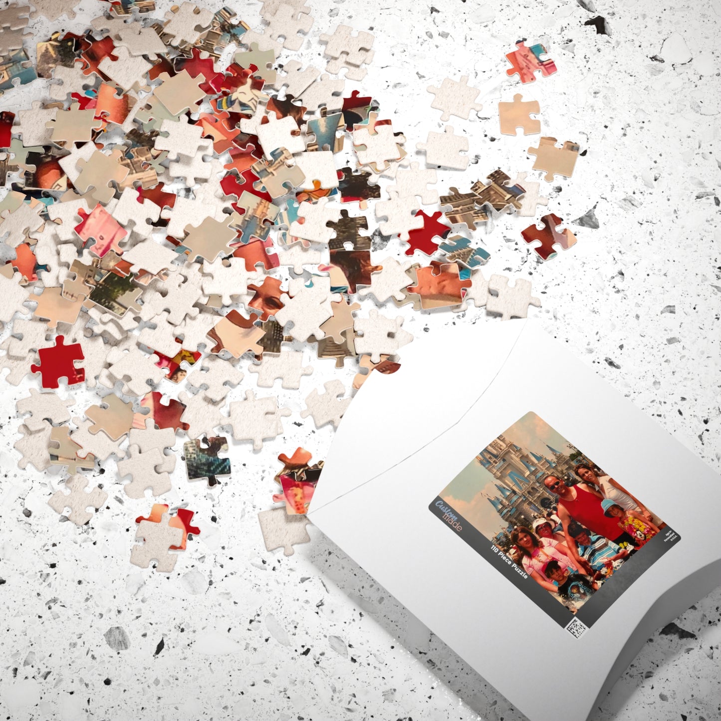 Magic Kingdom Family Photo Puzzle — Custom Vacation Jigsaw (110–1014 pcs)