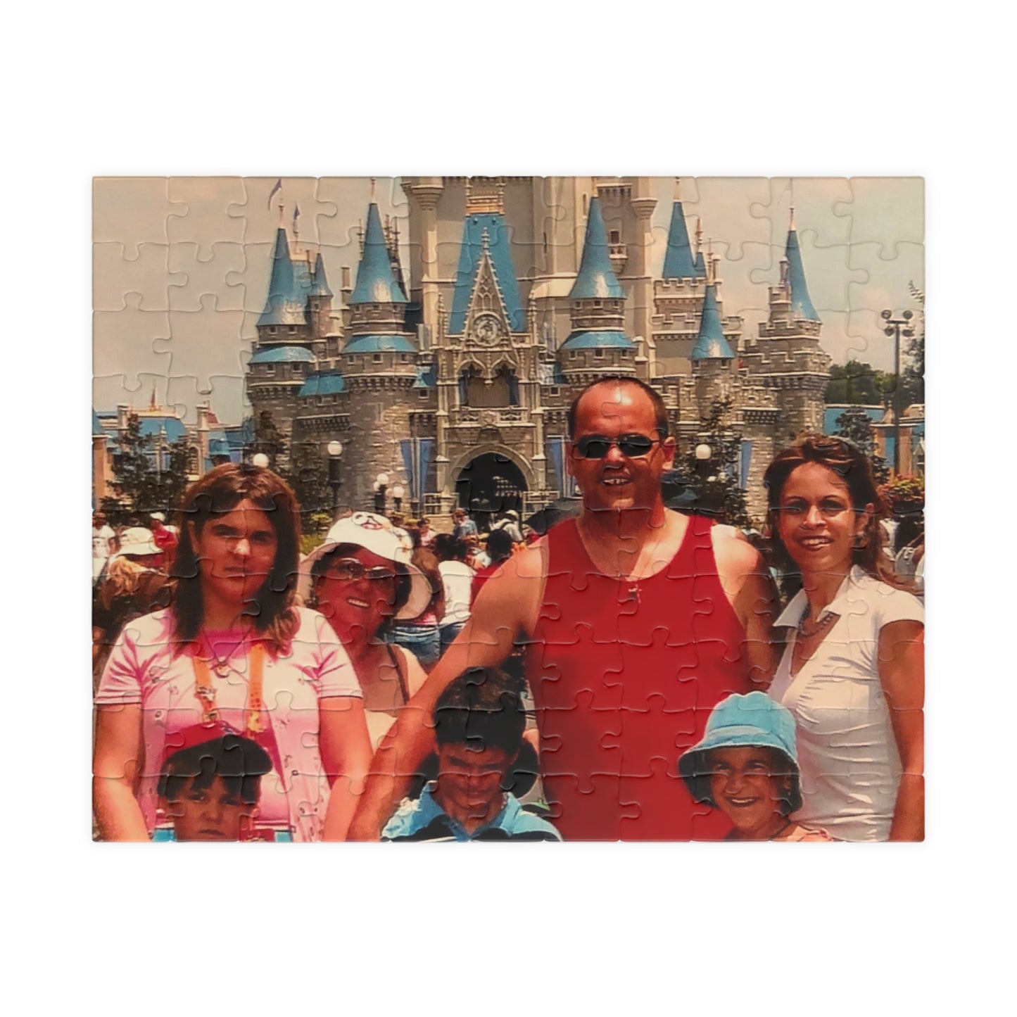 Magic Kingdom Family Photo Puzzle — Custom Vacation Jigsaw (110–1014 pcs)