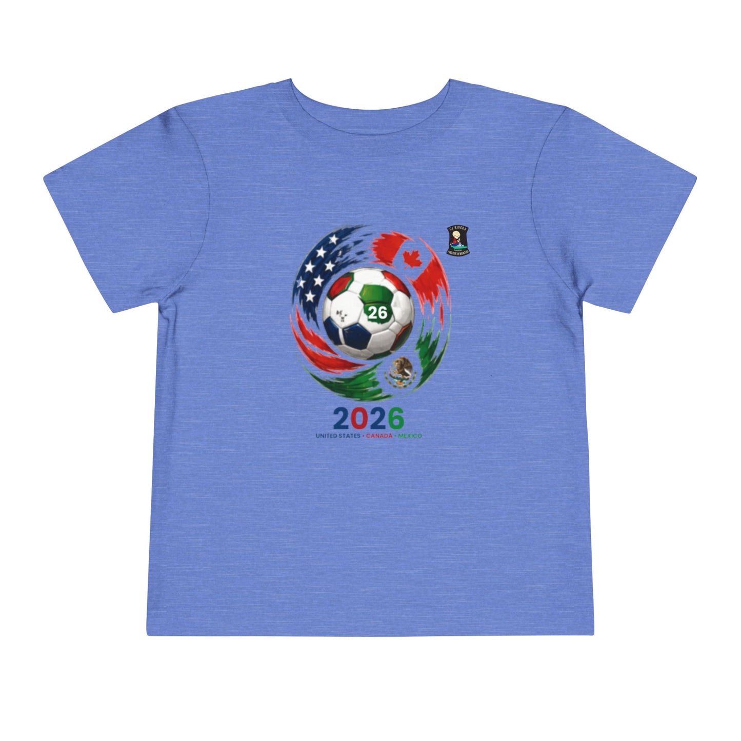 2026 Hosts World Cup Toddler Tee — USA Canada Mexico Soccer Ball Design