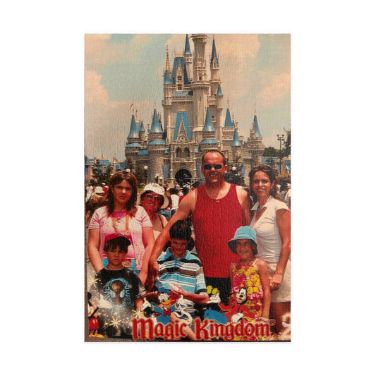 Magic Kingdom Family Photo Puzzle — Custom Vacation Jigsaw (110–1014 pcs)