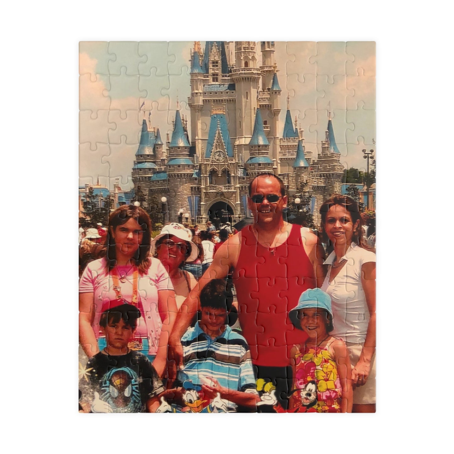 Magic Kingdom Family Photo Puzzle — Custom Vacation Jigsaw (110–1014 pcs)