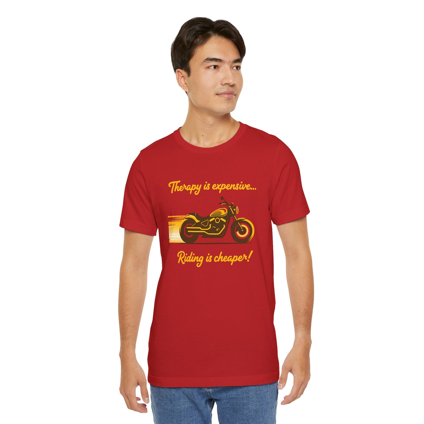 Motorcycle Therapy Unisex Tee - Riding is Cheaper!