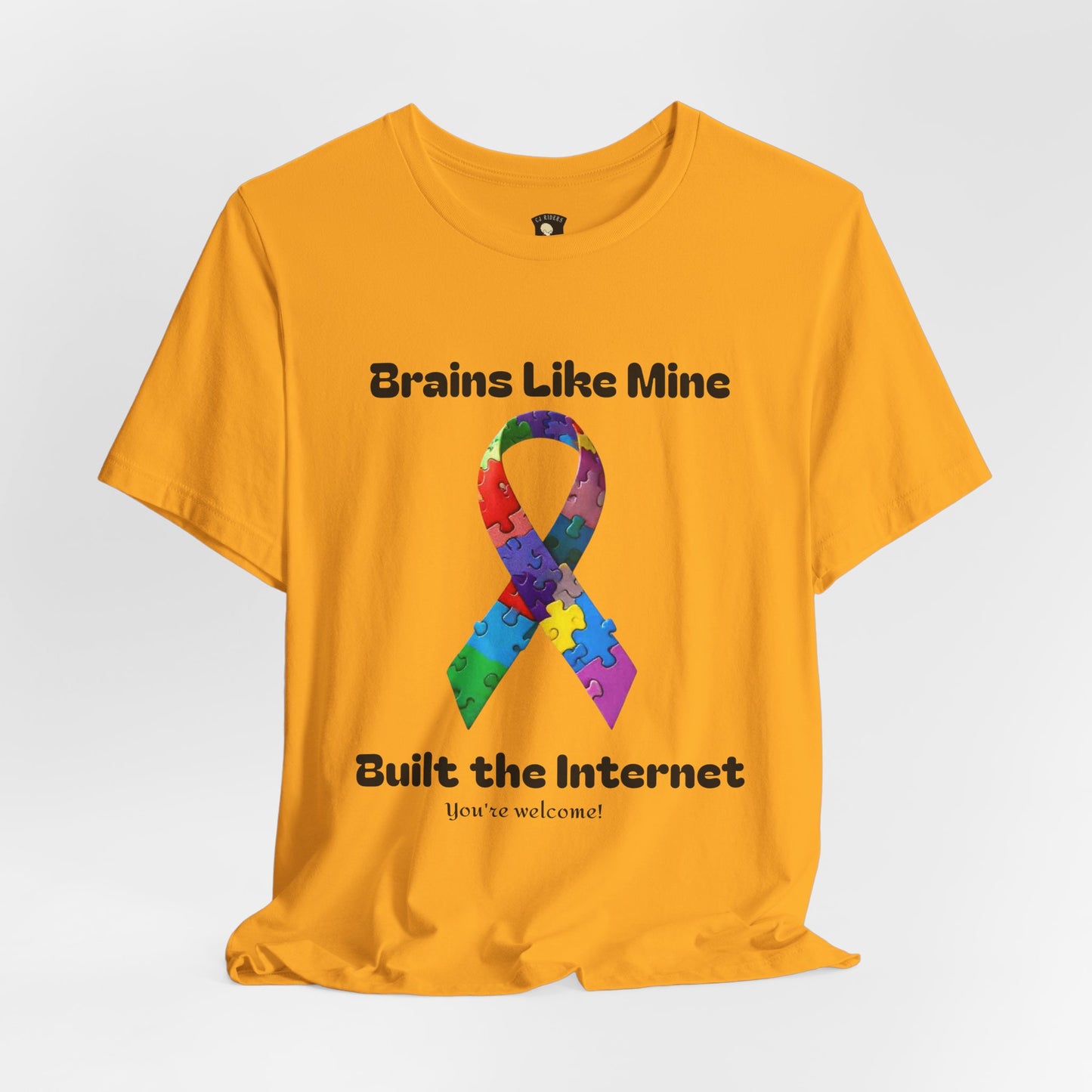Brains like mine, Built the internet! Unisex Boxed Tee