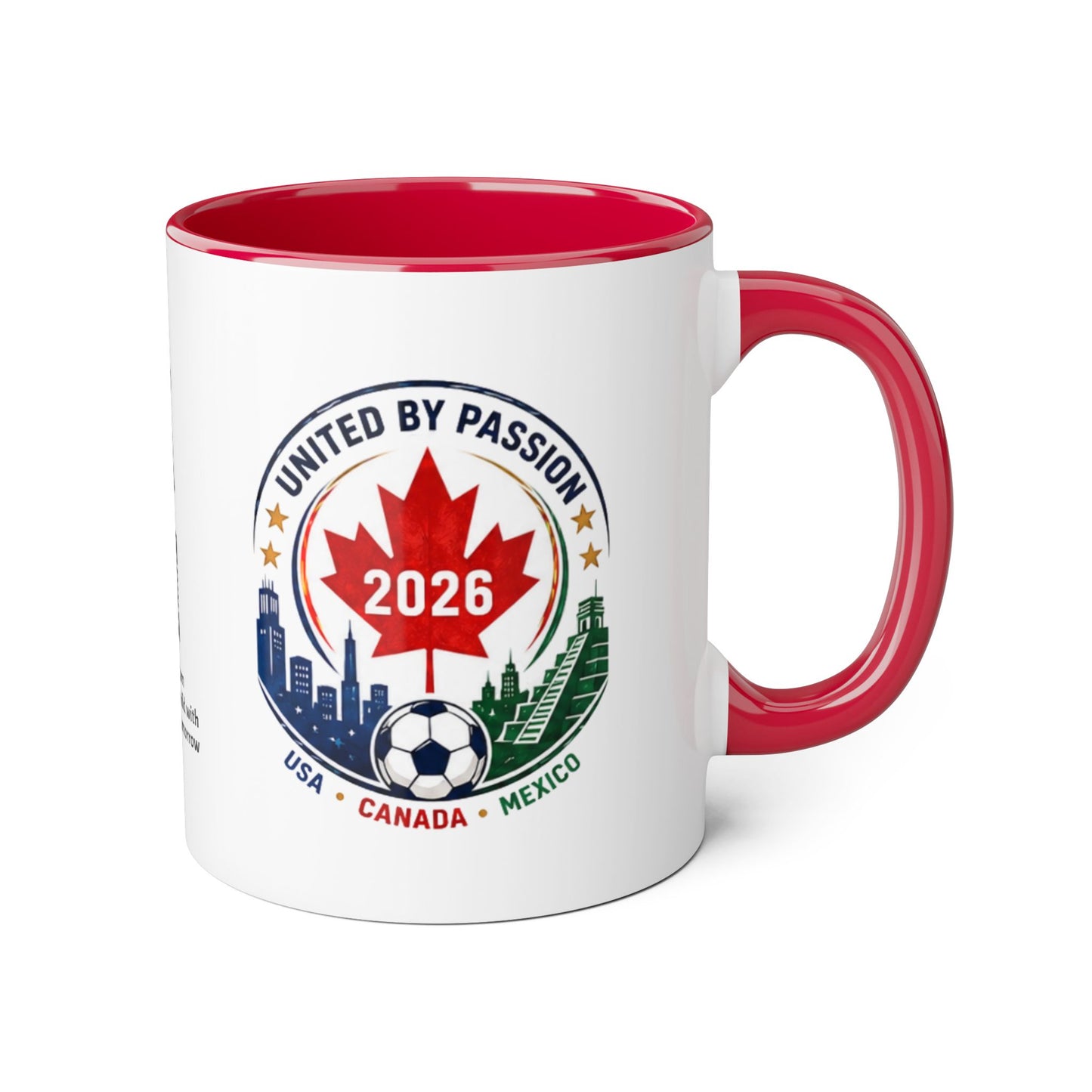 Canadian 2026 Soccer United by Passion Crest Mug 11oz