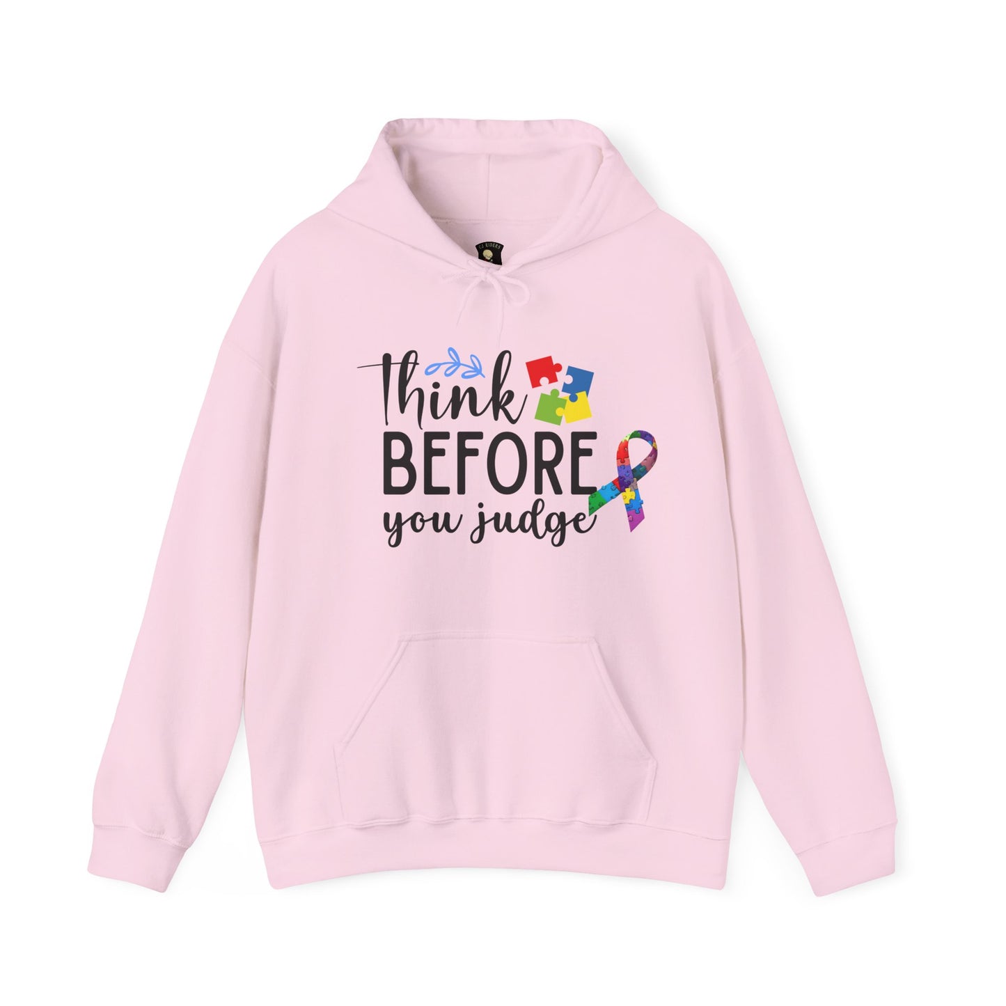 Awareness Ribbon Hooded Sweatshirt - Think Before You Judge