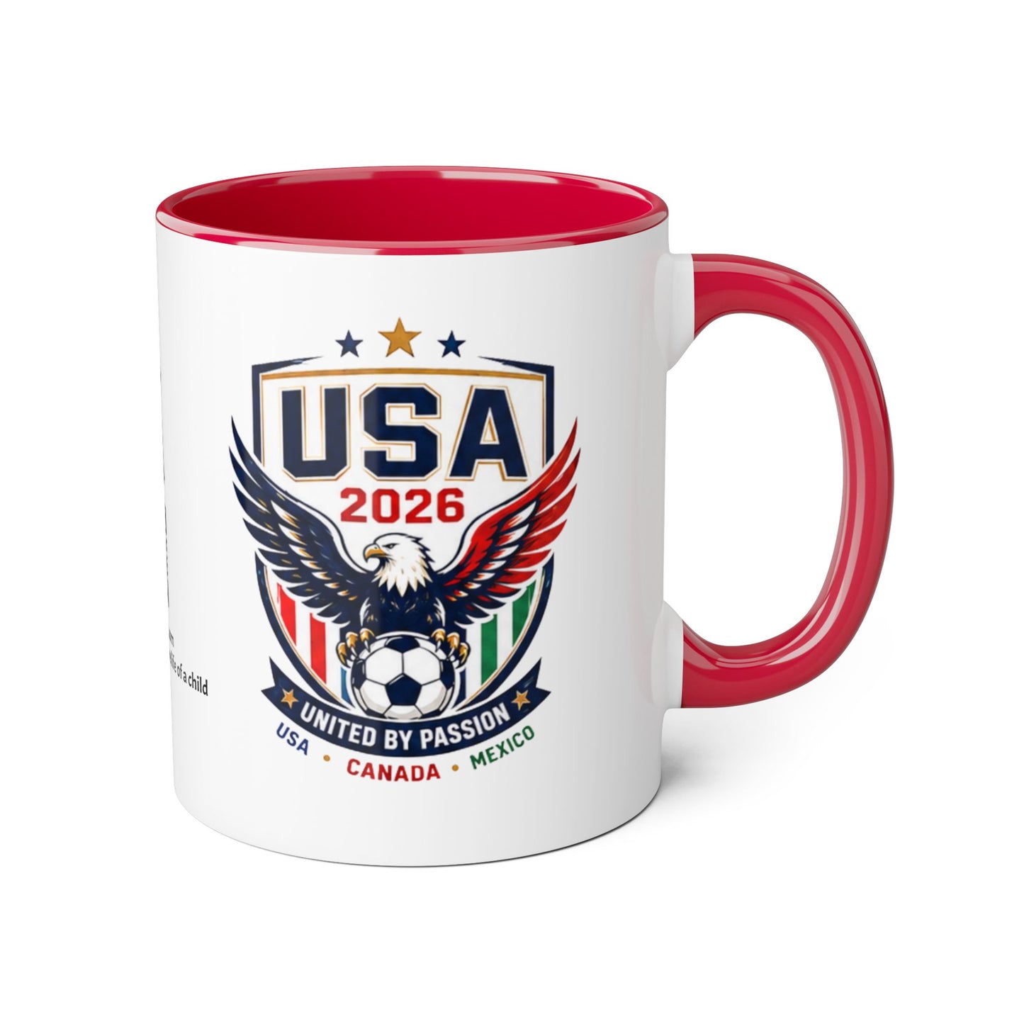 USA 2026 Soccer Crest Mug — United by Passion Accent 11oz