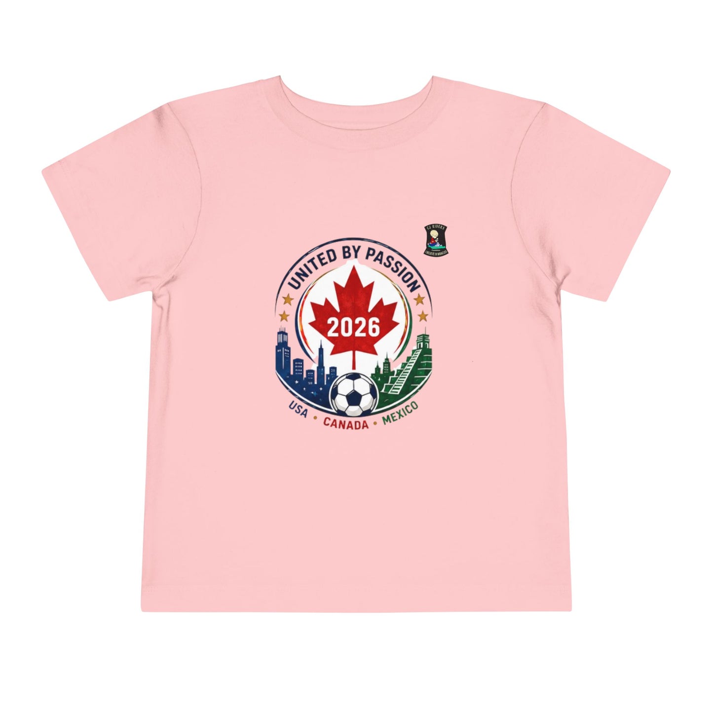 Toddler Tee — "United by Passion 2026" Canada Soccer Crest