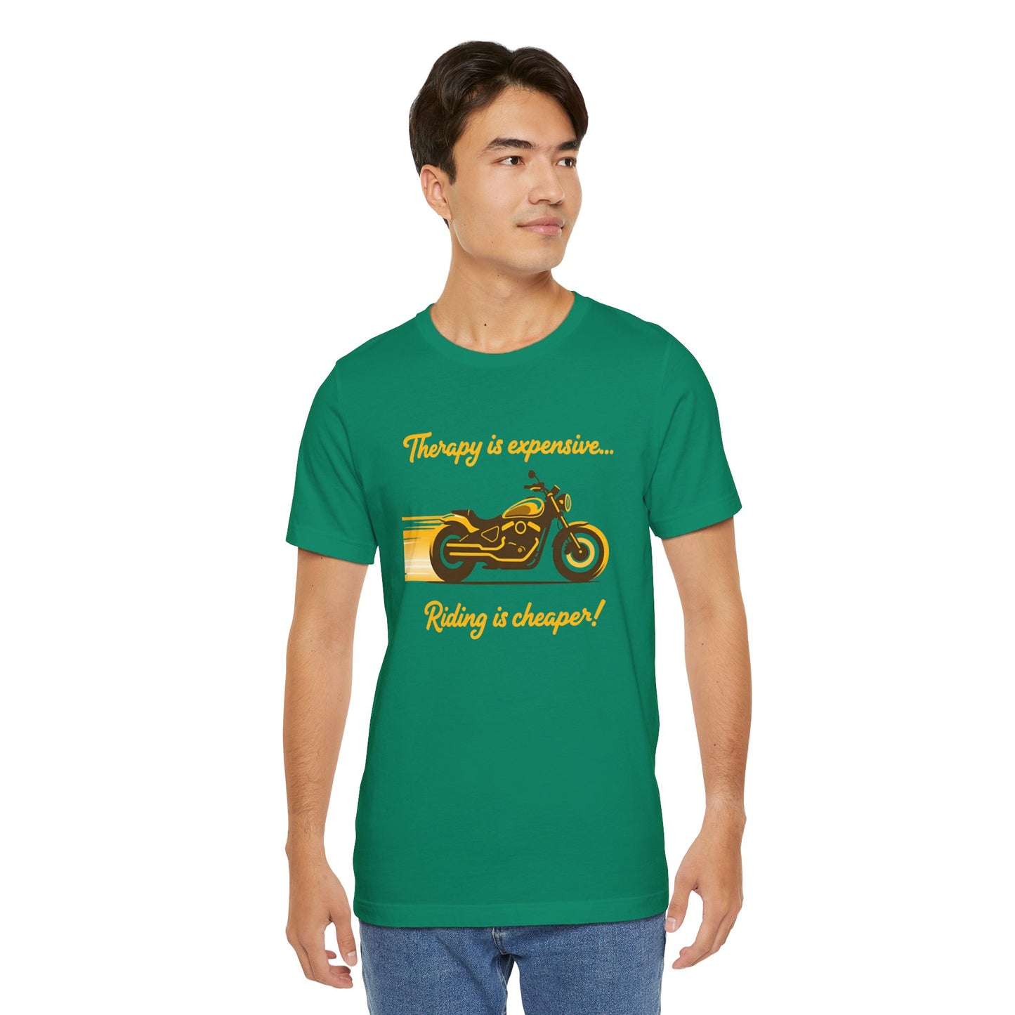 Motorcycle Therapy Unisex Tee - Riding is Cheaper!