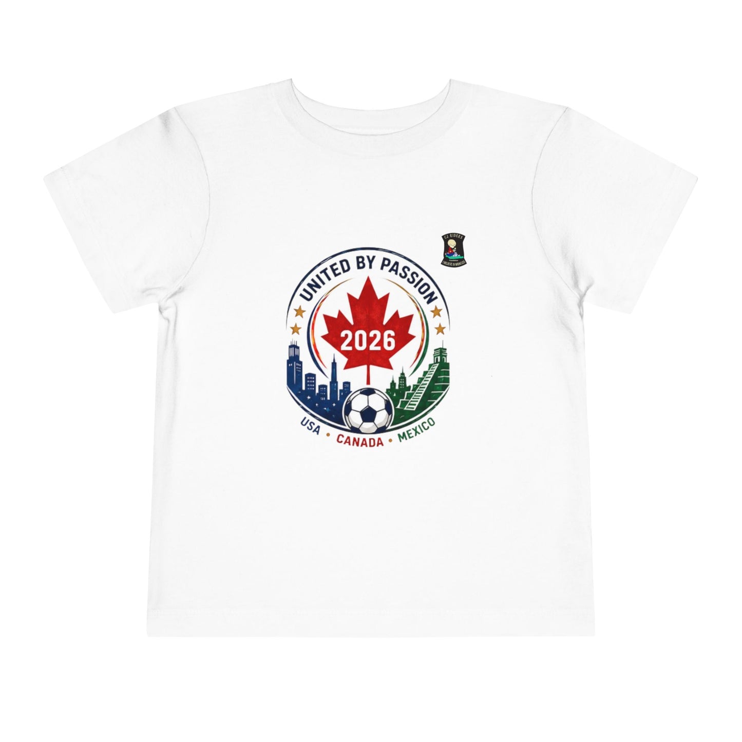 Toddler Tee — "United by Passion 2026" Canada Soccer Crest