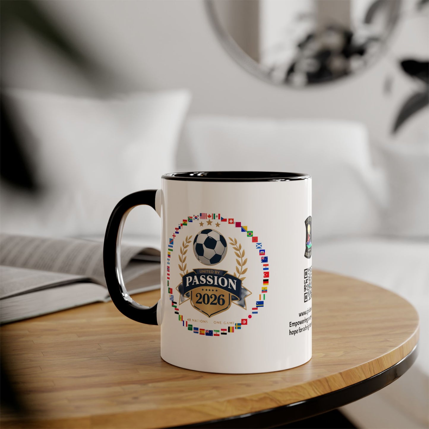 Qualified Countries  2026 Soccer Crest Mug — United by Passion Accent 11oz