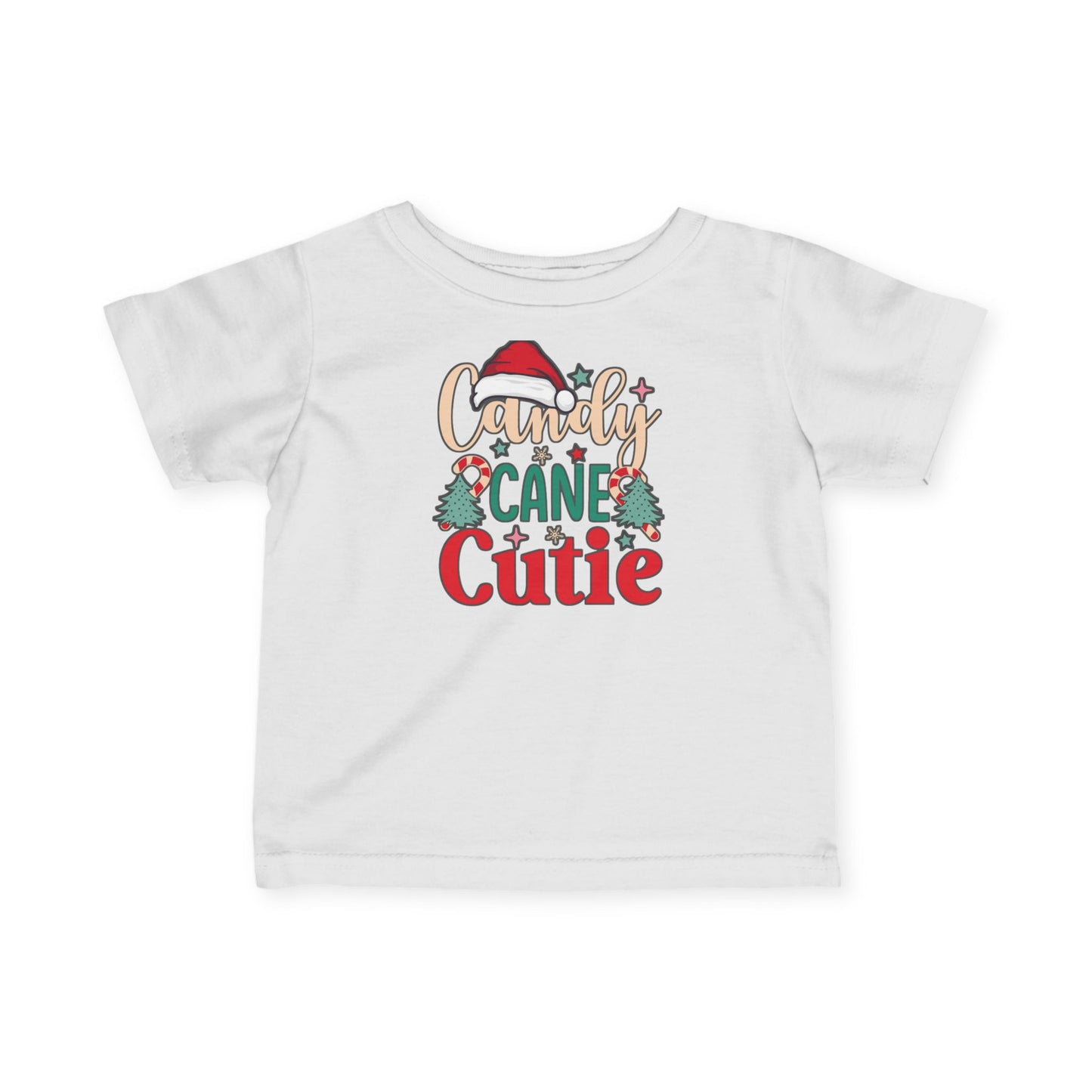Infant Tee — "Candy Cane Cutie" Christmas Baby Holiday Shirt
