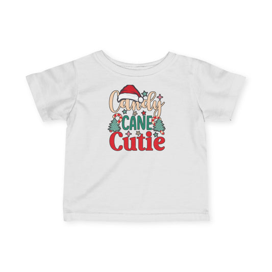 Infant Tee — "Candy Cane Cutie" Christmas Baby Holiday Shirt