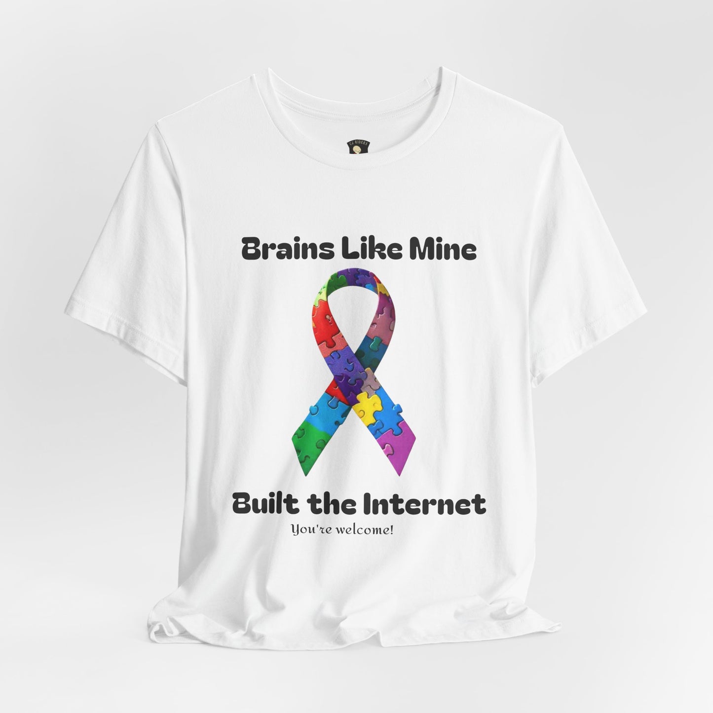 Brains like mine, Built the internet! Unisex Boxed Tee