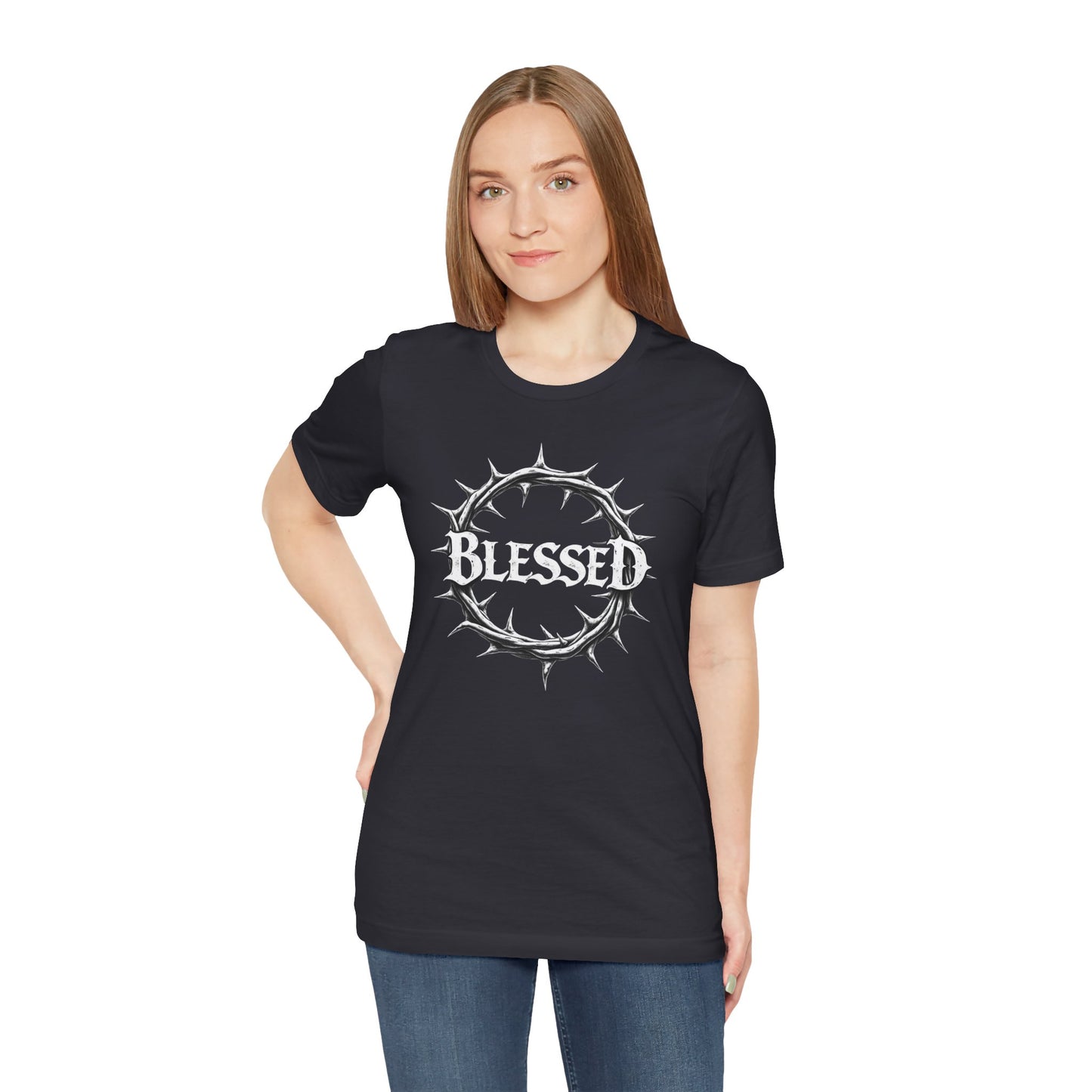 Blessed Crown Unisex Tee - Faith & Inspiration Short Sleeve Shirt