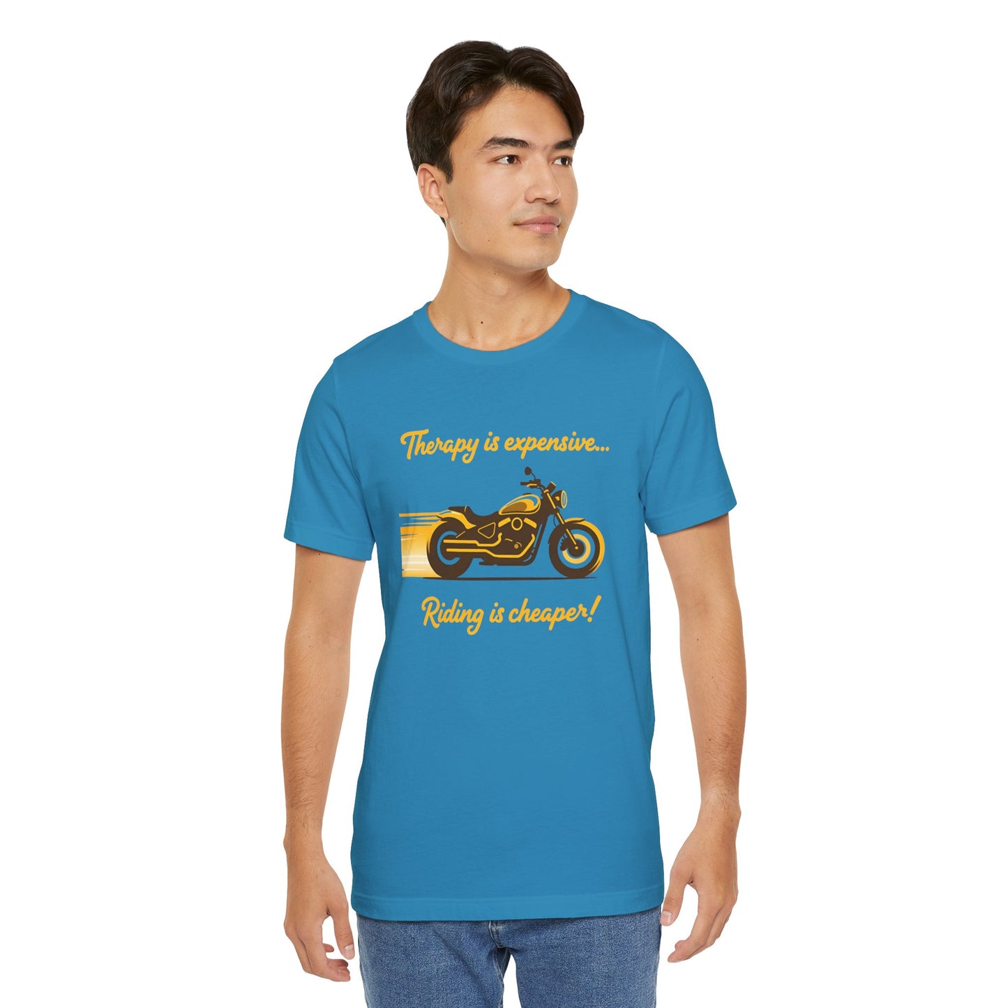 Motorcycle Therapy Unisex Tee - Riding is Cheaper!