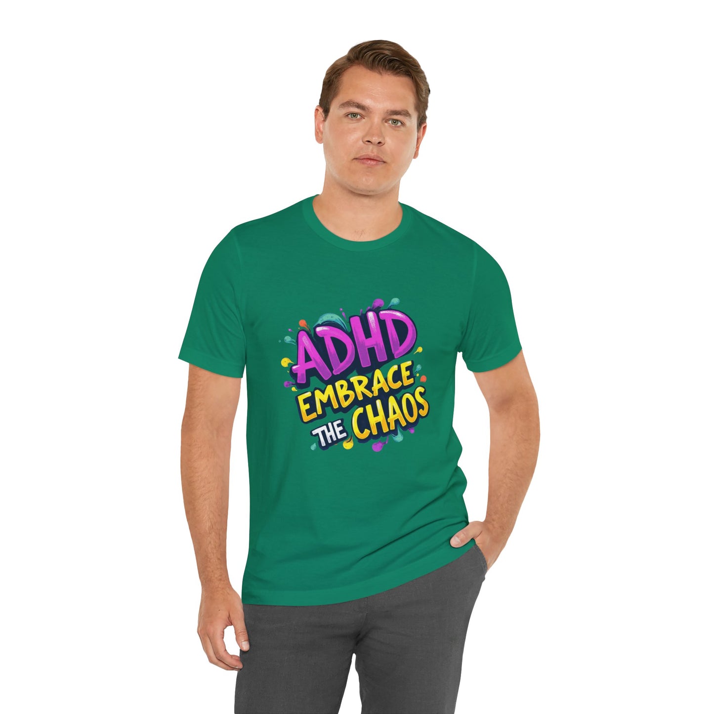 ADHD Embrace the Chaos! Unisex Boxed Tee