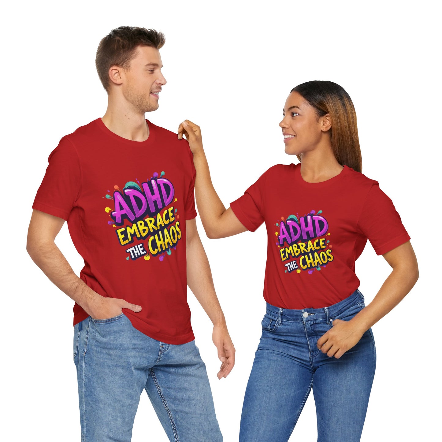 ADHD Embrace the Chaos! Unisex Boxed Tee