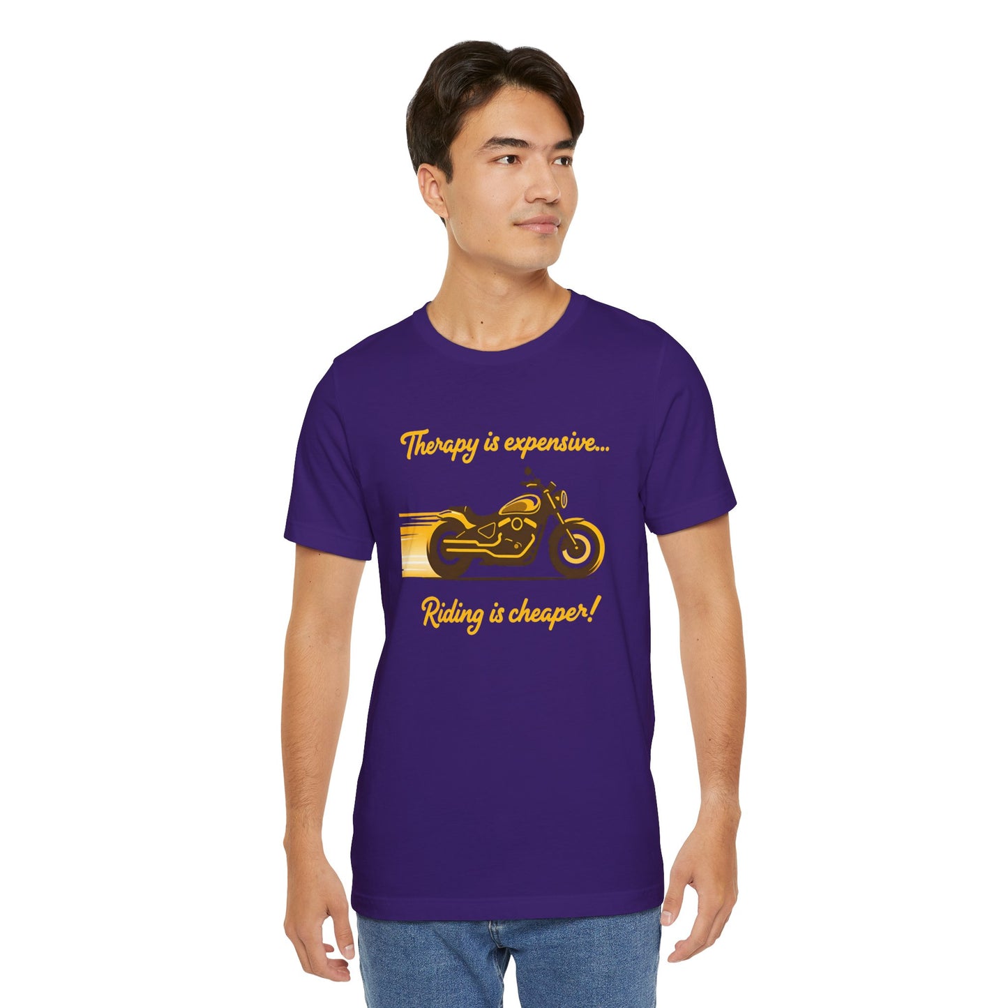 Motorcycle Therapy Unisex Tee - Riding is Cheaper!