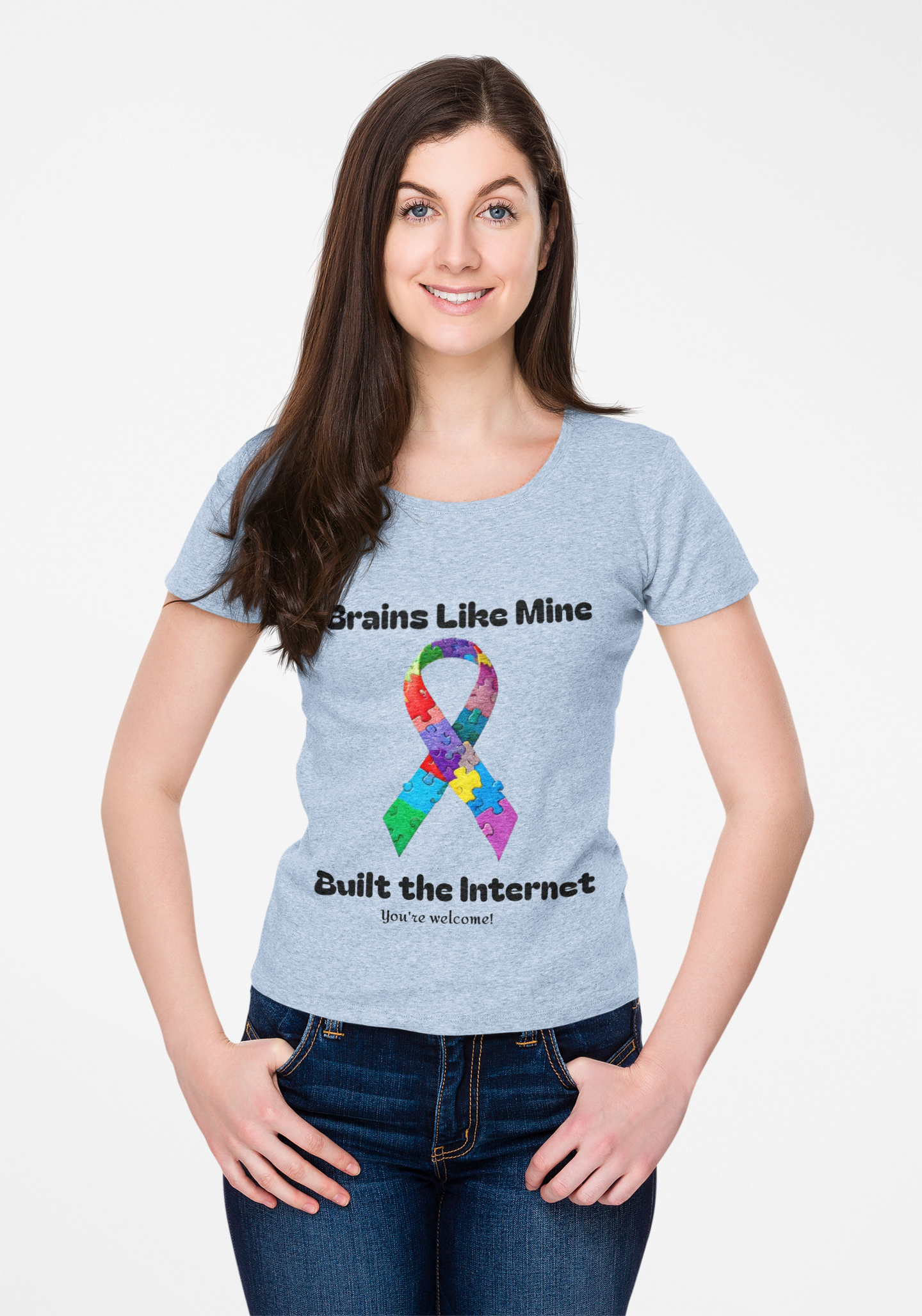 Brains like mine, Built the internet! Unisex Boxed Tee