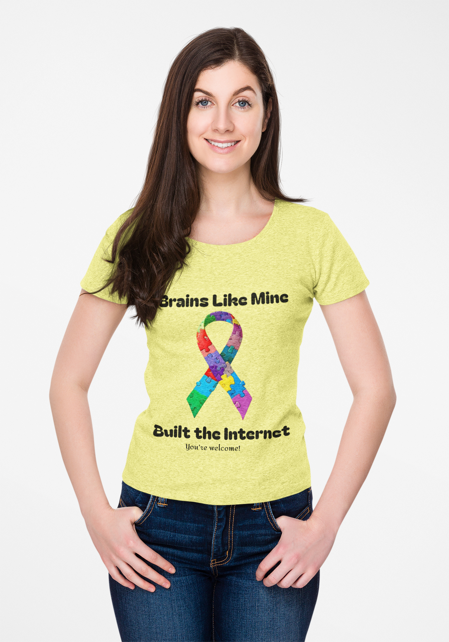 Brains like mine, Built the internet! Unisex Boxed Tee