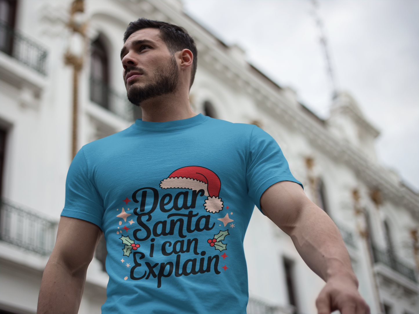 Dear Santa I Can Explain Unisex Boxed Tee