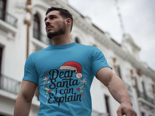 Dear Santa I Can Explain Unisex Boxed Tee