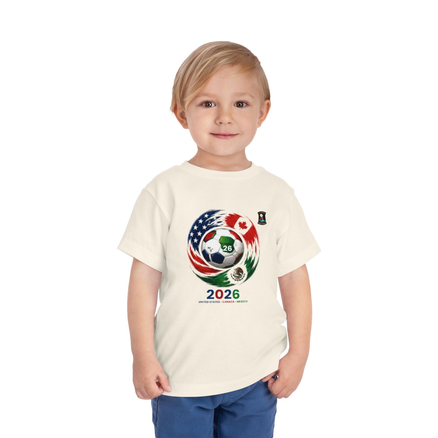2026 Hosts World Cup Toddler Tee — USA Canada Mexico Soccer Ball Design