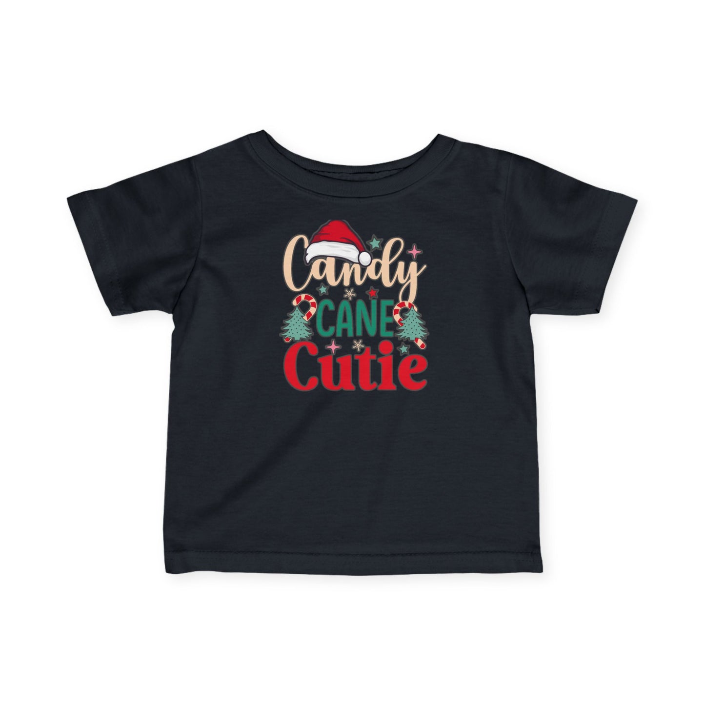 Infant Tee — "Candy Cane Cutie" Christmas Baby Holiday Shirt