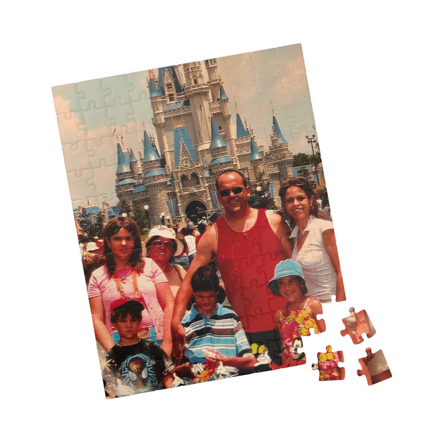 Magic Kingdom Family Photo Puzzle — Custom Vacation Jigsaw (110–1014 pcs)