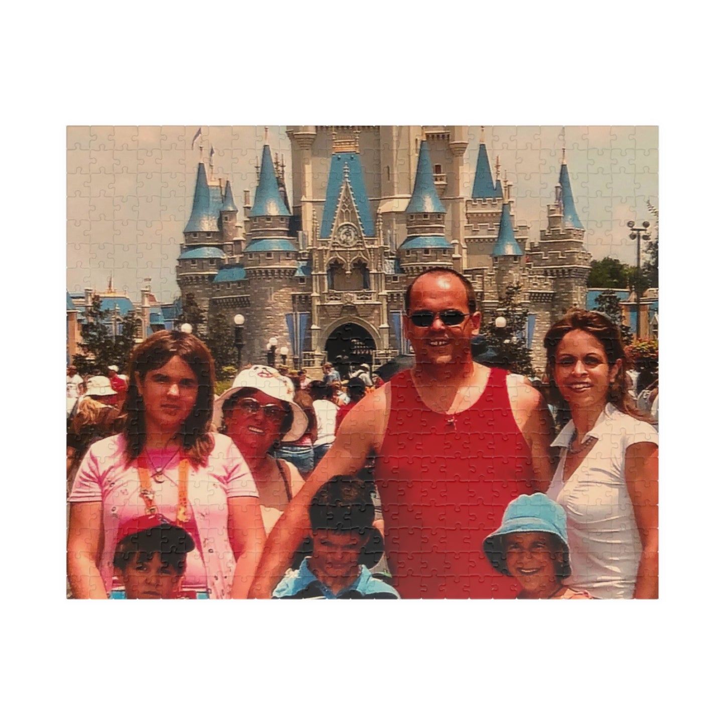 Magic Kingdom Family Photo Puzzle — Custom Vacation Jigsaw (110–1014 pcs)