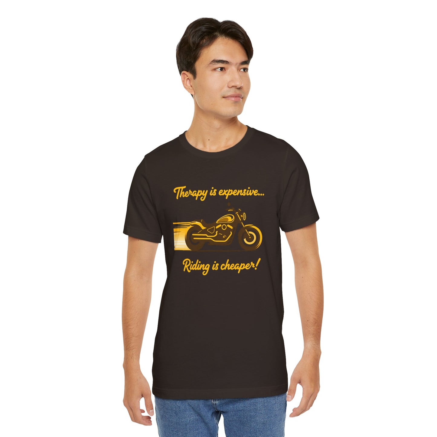 Motorcycle Therapy Unisex Tee - Riding is Cheaper!