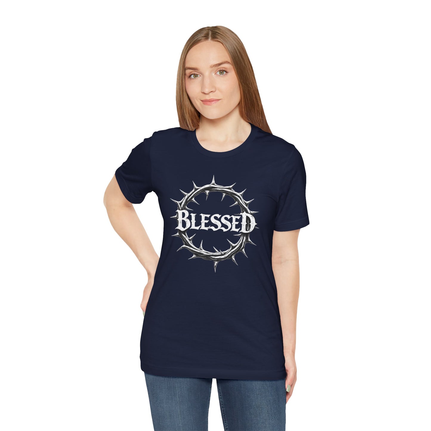 Blessed Crown Unisex Tee - Faith & Inspiration Short Sleeve Shirt