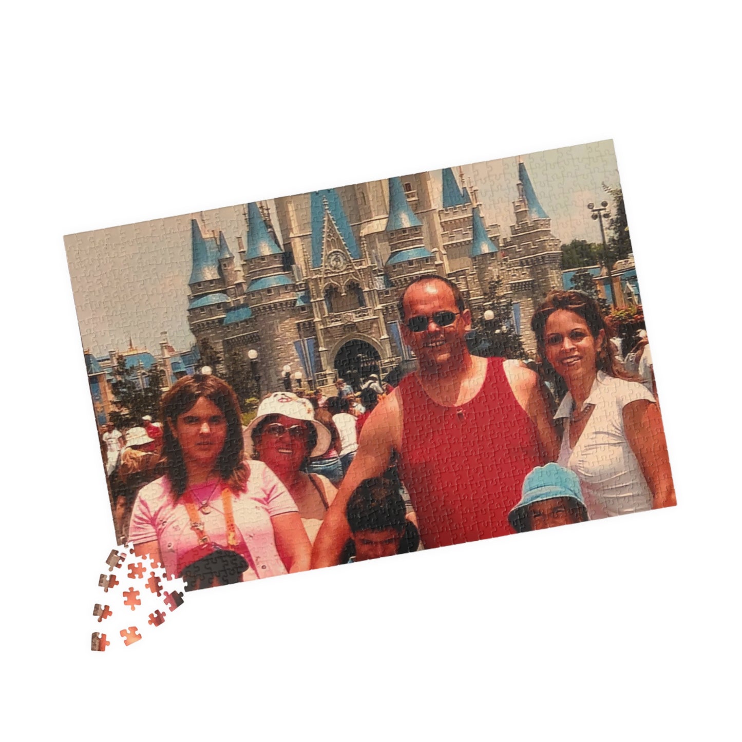 Magic Kingdom Family Photo Puzzle — Custom Vacation Jigsaw (110–1014 pcs)