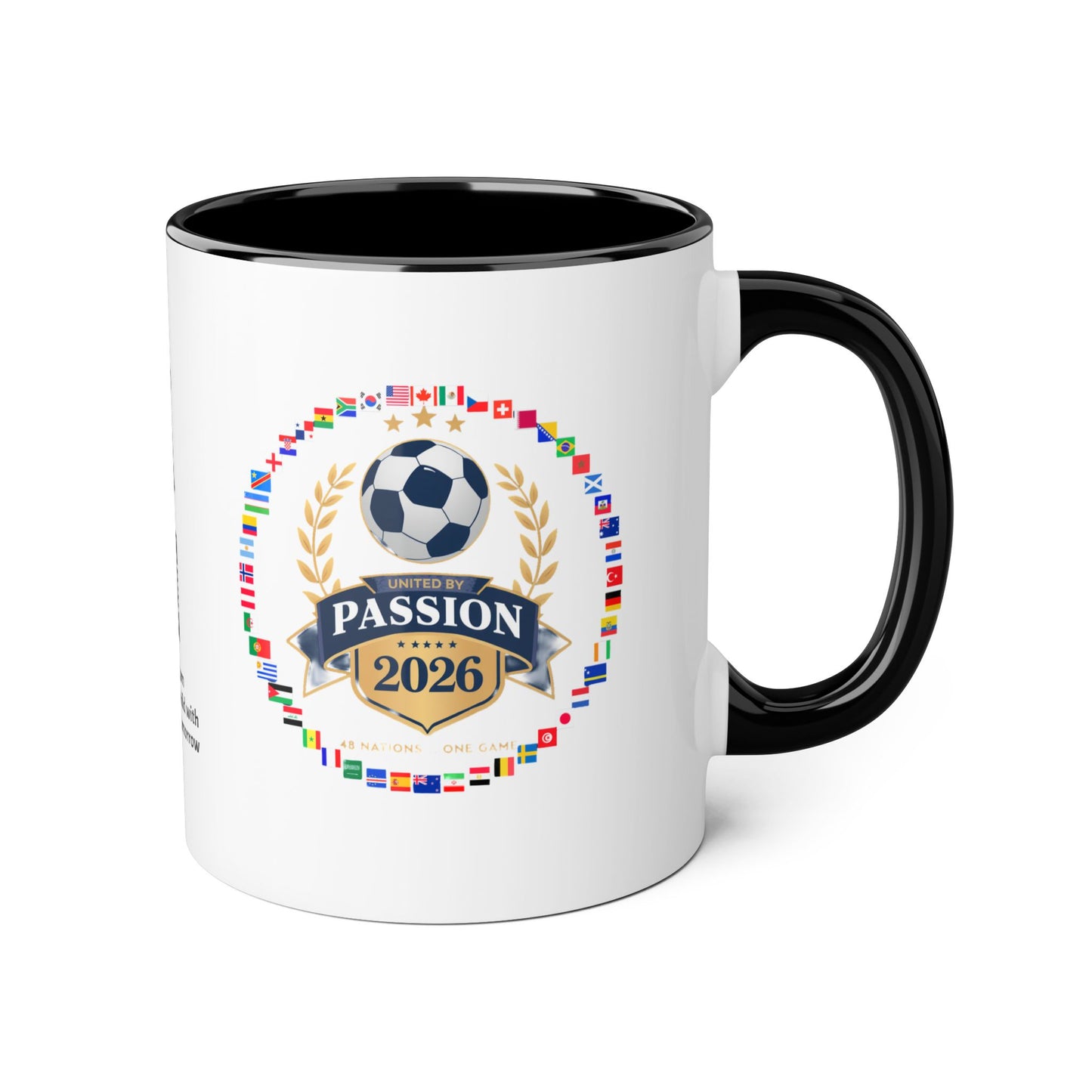 Qualified Countries  2026 Soccer Crest Mug — United by Passion Accent 11oz