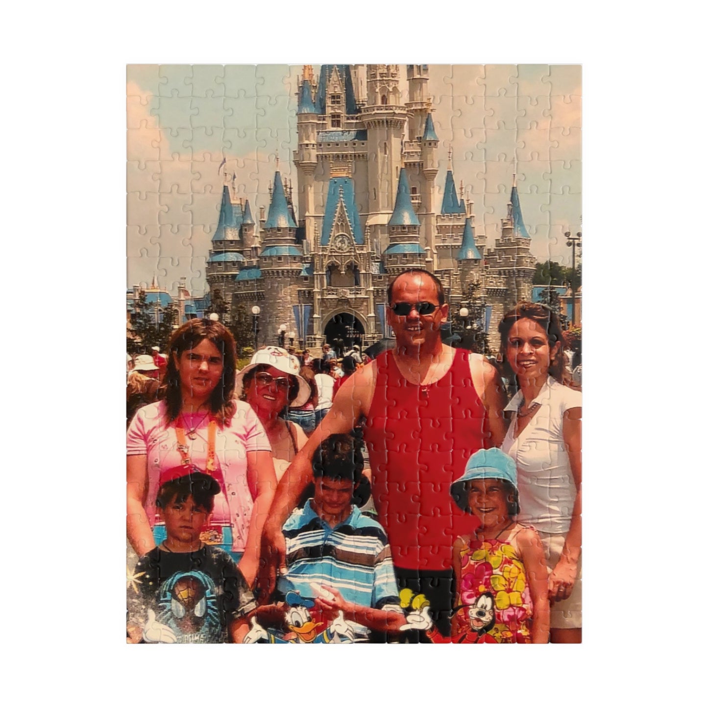 Magic Kingdom Family Photo Puzzle — Custom Vacation Jigsaw (110–1014 pcs)