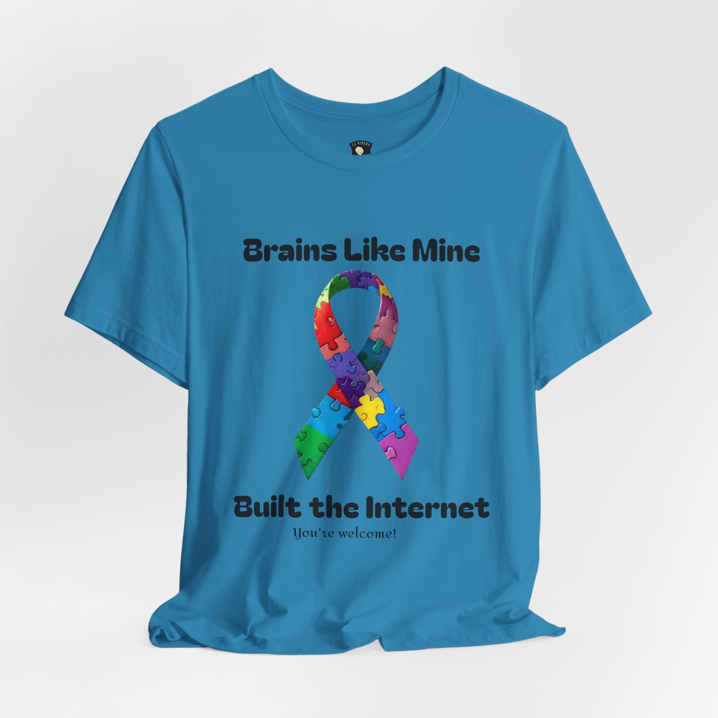 Brains like mine, Built the internet! Unisex Boxed Tee